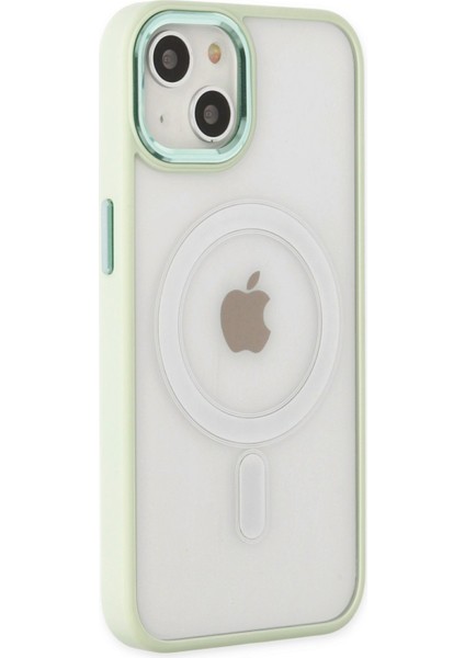 Apple iPhone 14 Plus Kılıf Room Magneticsafe Silikon - Su Yeşili