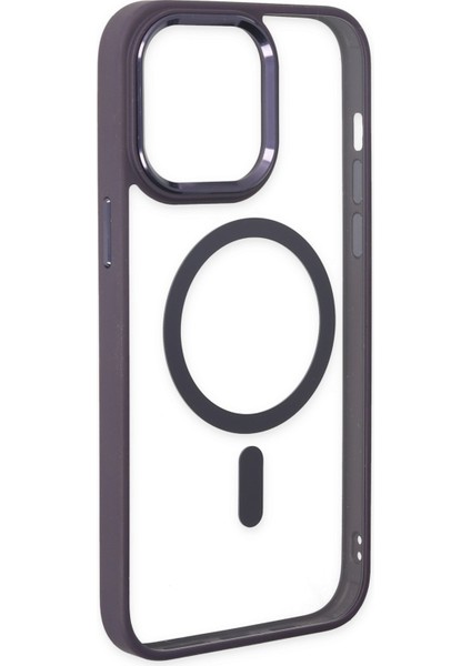 Apple iPhone 14 Pro Kılıf Room Magneticsafe Silikon - Derin Mor