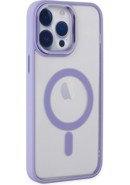 Apple iPhone 14 Pro Kılıf Room Magneticsafe Silikon - Lila