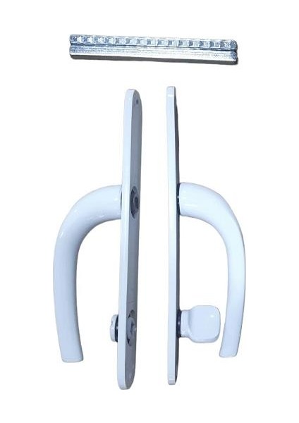 Aynalı Alüminyum Sosis Kapı Kol Wc Beyaz