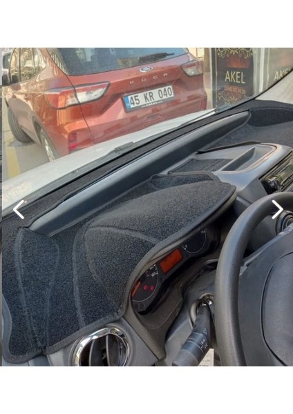 2012-2020 Modellerine Uygun Citroen Nemo Torpido Koruma Halısı Siyah Kenar Renk Kırmızı