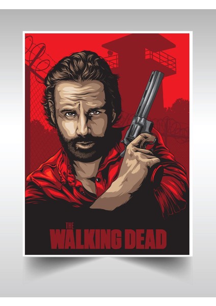 The Walking Dead Poster 45X60CM Rick Grimes Afiş - Kalın Poster Kağıdı Dijital Baskı