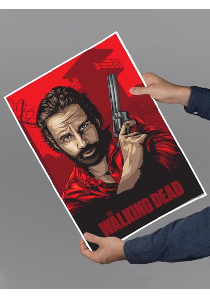 The Walking Dead Poster 45X60CM Rick Grimes Afiş - Kalın Poster Kağıdı Dijital Baskı