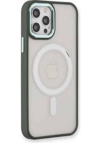 iPhone 12 Pro Max Kılıf Room Magneticsafe Silikon - Köknar Yeşili