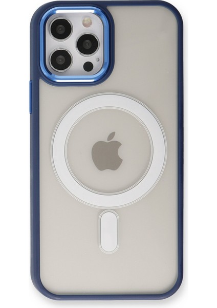 iPhone 12 Pro Max Kılıf Room Magneticsafe Silikon - Lacivert