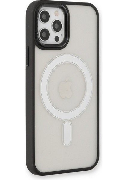 iPhone 12 Pro Max Kılıf Room Magneticsafe Silikon - Siyah