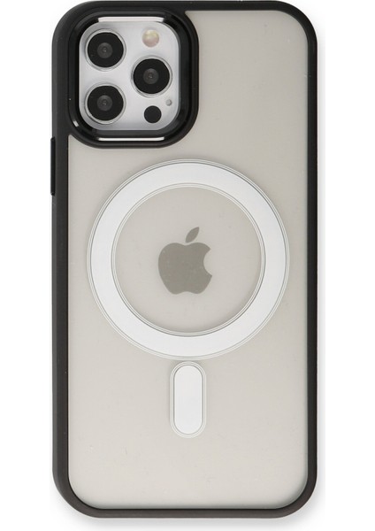 iPhone 12 Pro Max Kılıf Room Magneticsafe Silikon - Siyah