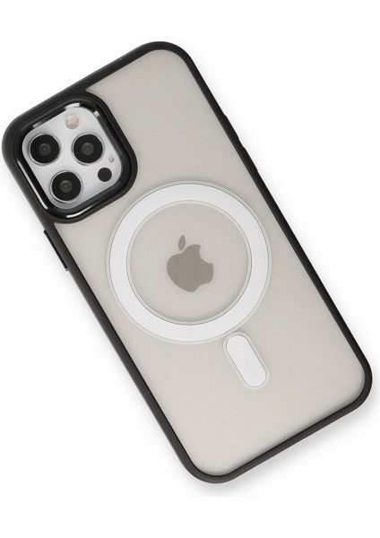 iPhone 12 Pro Max Kılıf Room Magneticsafe Silikon - Siyah