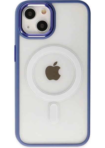 iPhone 14 Plus Kılıf Room Magneticsafe Silikon - Sierra Blue