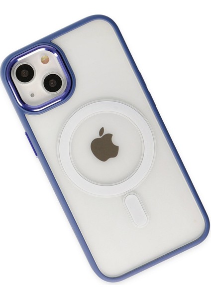 iPhone 14 Plus Kılıf Room Magneticsafe Silikon - Sierra Blue