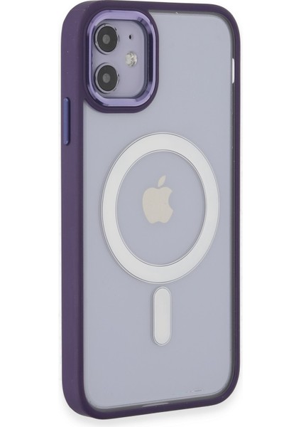 iPhone 11 Kılıf Room Magneticsafe Silikon - Derin Mor
