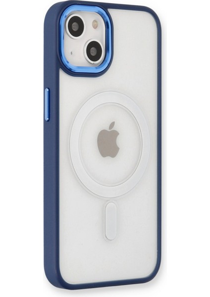 Happycase iPhone 13 Kılıf Room Magneticsafe Silikon - Lacivert