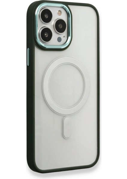 iPhone 13 Pro Max Kılıf Room Magneticsafe Silikon - Köknar Yeşili