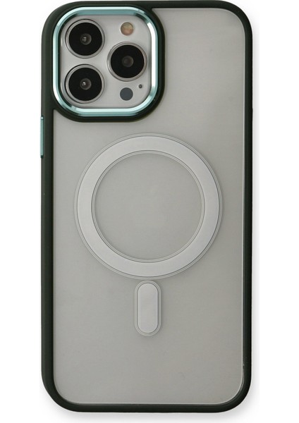 iPhone 13 Pro Max Kılıf Room Magneticsafe Silikon - Köknar Yeşili