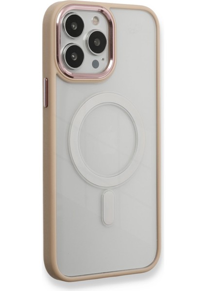 iPhone 13 Pro Max Kılıf Room Magneticsafe Silikon - Pudra