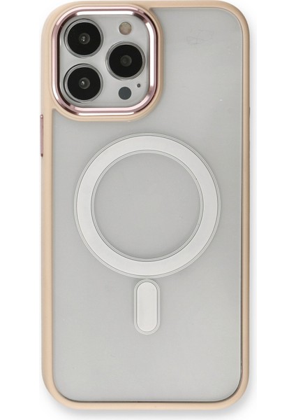 iPhone 13 Pro Max Kılıf Room Magneticsafe Silikon - Pudra