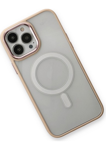 iPhone 13 Pro Max Kılıf Room Magneticsafe Silikon - Pudra