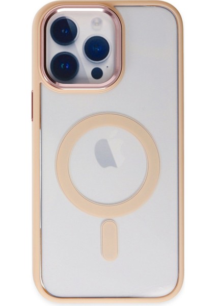 iPhone 14 Pro Max Kılıf Room Magneticsafe Silikon - Pudra