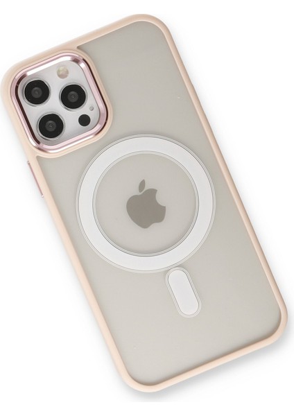 iPhone 12 Pro Max Kılıf Room Magneticsafe Silikon - Pudra
