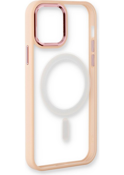 iPhone 12 Pro Max Kılıf Room Magneticsafe Silikon - Pudra