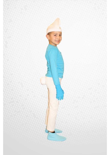 Tiyatro Animasyon Kostümleri Şirin Kostümü Erkek Çocuk