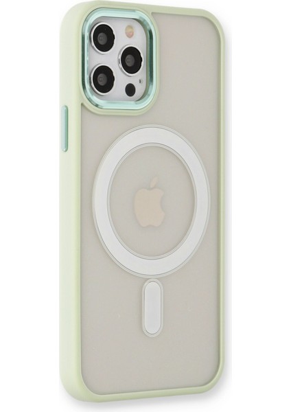 iPhone 12 Pro Max Kılıf Room Magneticsafe Silikon - Su Yeşili