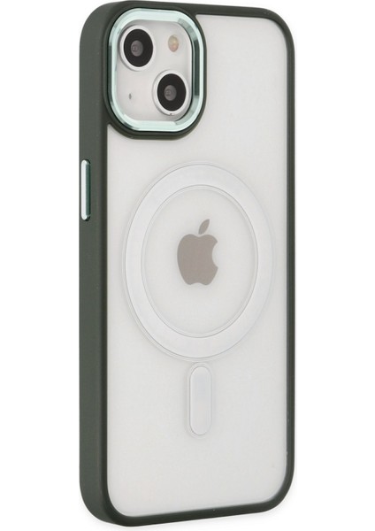 iPhone 14 Plus Kılıf Room Magneticsafe Silikon - Köknar Yeşili