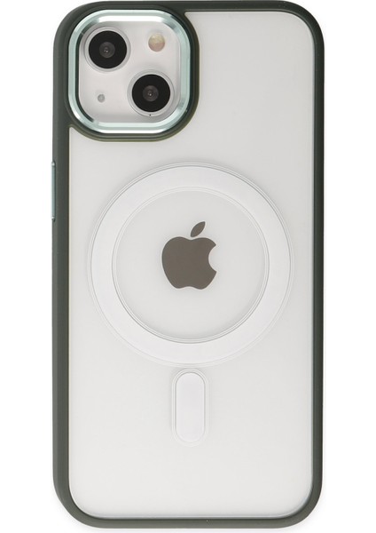 iPhone 14 Plus Kılıf Room Magneticsafe Silikon - Köknar Yeşili