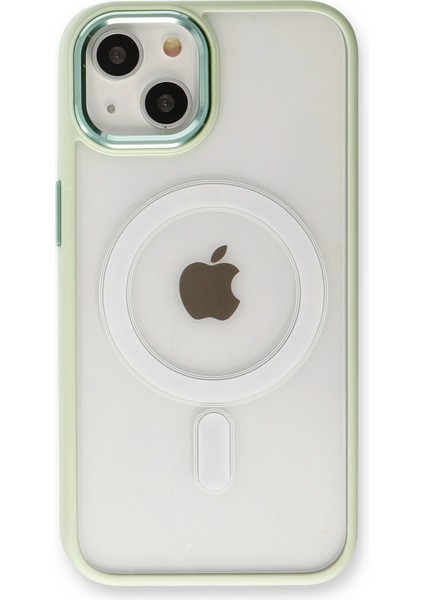 Happycase iPhone 13 Kılıf Room Magneticsafe Silikon - Su Yeşili