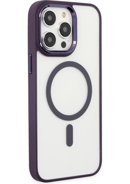 iPhone 14 Pro Max Kılıf Room Magneticsafe Silikon - Derin Mor