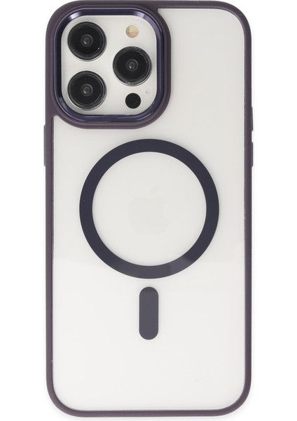 iPhone 14 Pro Max Kılıf Room Magneticsafe Silikon - Derin Mor