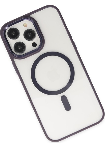 iPhone 14 Pro Max Kılıf Room Magneticsafe Silikon - Derin Mor