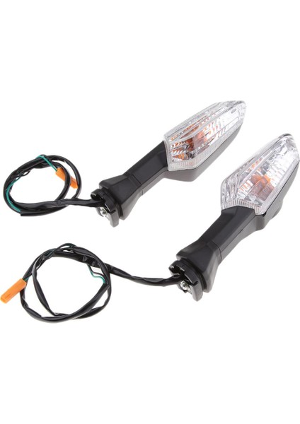 Motosiklet Dönüş Sinyali Göstergeleri Yanıp Söner Işık - Şeffaf Lens, Kehribar Işık (Yurt Dışından)
