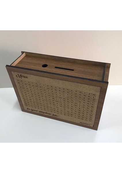 Ahşap Parabox Para Biriktirme Kutusu