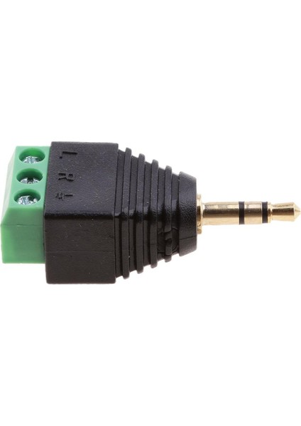5x 3.5mm 3 Kutuplu Stereo Ses Vedio Erkek 3 Vidalı Terminal Dişi Dönüştürücü