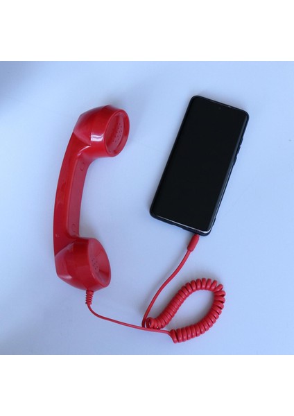 3,5mm Mikrofon Telefon Telefonu Telefon Klasik Alıcı Kırmızı modelleri
