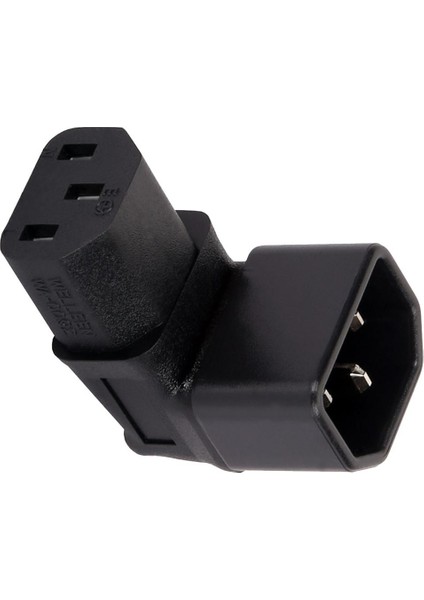 IEC320-C14 Ila C13 Dik Açılı Elektrik Soketi Dönüştürücü Fiş Adaptörü