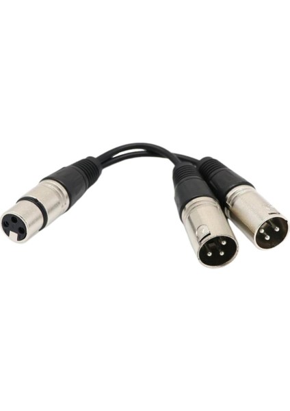 Çift 2 Xlr Erkek Fişine Kadın 3 Dengeli Yama Kablosu Ayırıcı Kablosu