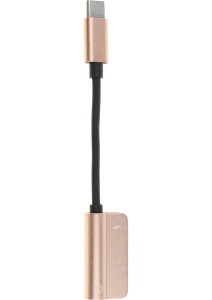 2 Aradan 1 Tip-C Ila 3,5mm Aux Sesli Kulaklık USB C Şarj Cihazı Kablosu Gül Altın fiyatları