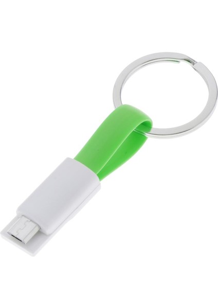 Android Için Micro USB Kablosu USB Kablosu Şarj Kablosu - 13CM Yeşil