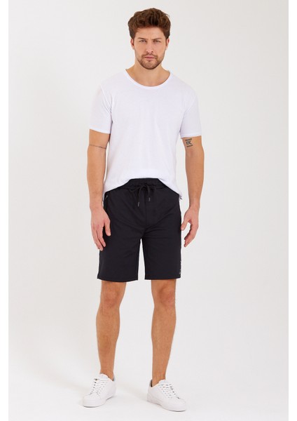 Erkek Reflektör Logo Regular Fit Cepli Spor Şort indirimleri