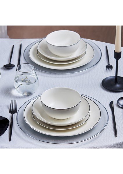 Leon Platinium 24 Parça 6 Kişilik Porselen Yemek Takımı