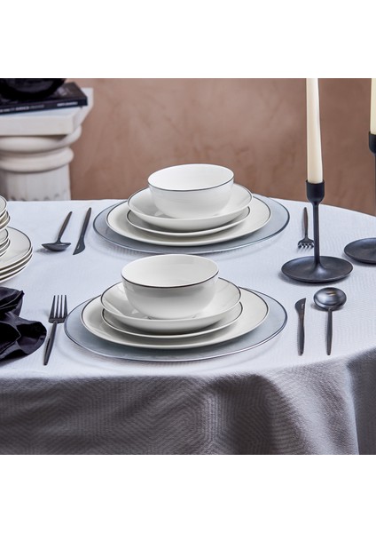 Leon Platinium 24 Parça 6 Kişilik Porselen Yemek Takımı