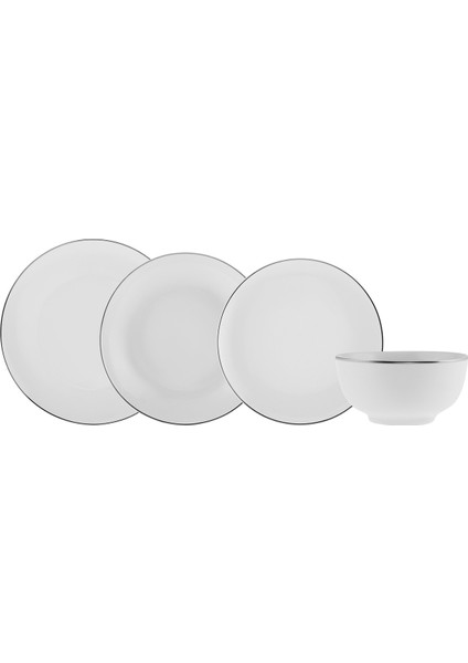 Leon Platinium 24 Parça 6 Kişilik Porselen Yemek Takımı
