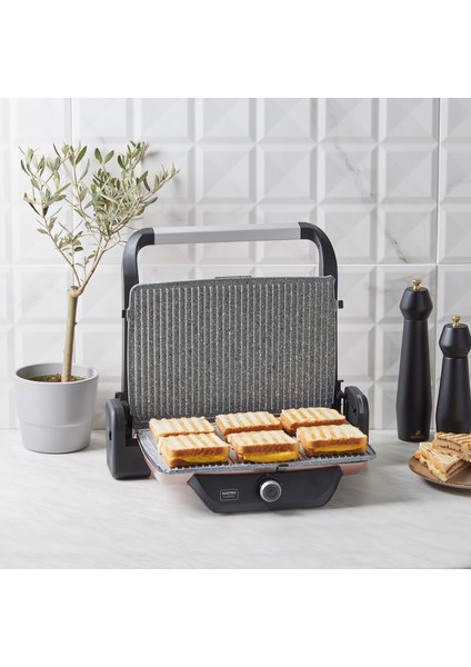 Gastro Classic Izgara ve Tost Makinesi Rosegold 2000 W 4 Dilim Kapasiteli