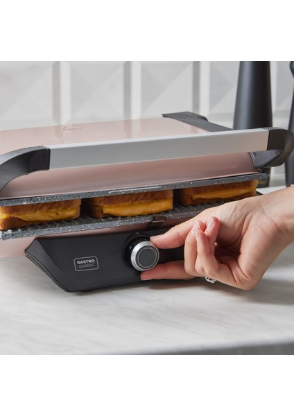 Gastro Classic Izgara ve Tost Makinesi Rosegold 2000 W 4 Dilim Kapasiteli