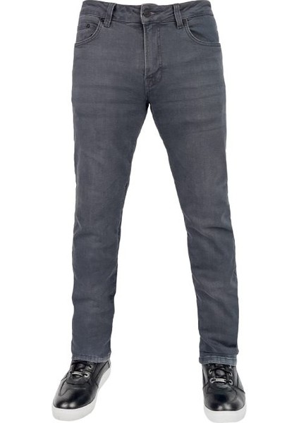 The Biker Jeans City PRO103 Grey Korumalı Motosiklet Kot Pantolonu Erkek