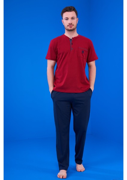 Erkek Yarımkol 3lü Pijama Takımı 23325