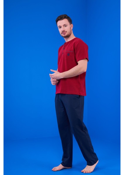 Erkek Yarımkol 3lü Pijama Takımı 23325