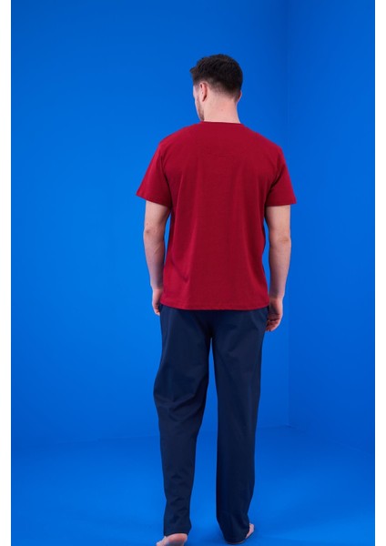 Erkek Yarımkol 3lü Pijama Takımı 23325